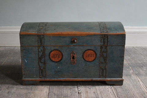 Danish Hand Painted Domed Top Trunk