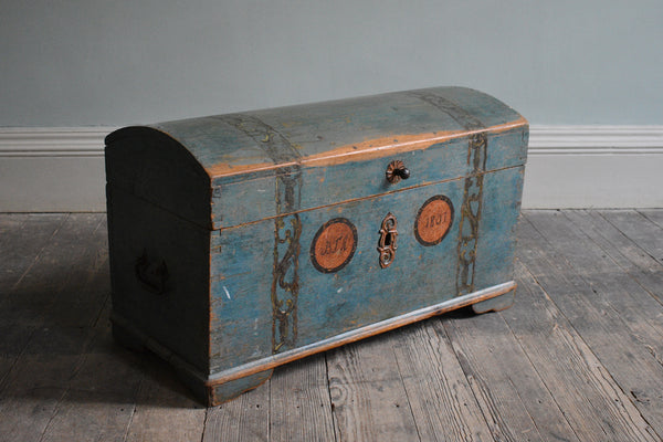 Danish Hand Painted Domed Top Trunk